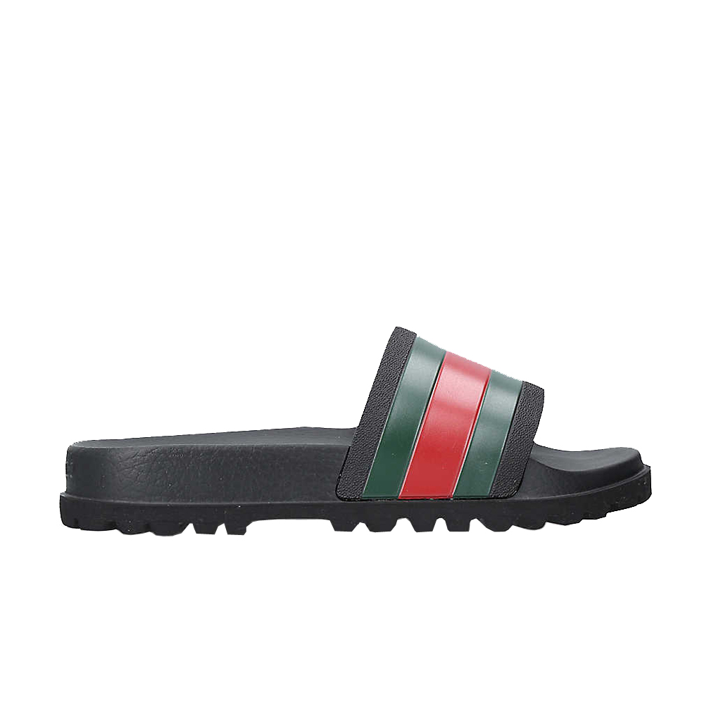 Gucci Pursuit Striped Rubber SlidersGucci Pursuit Striped Rubber ...