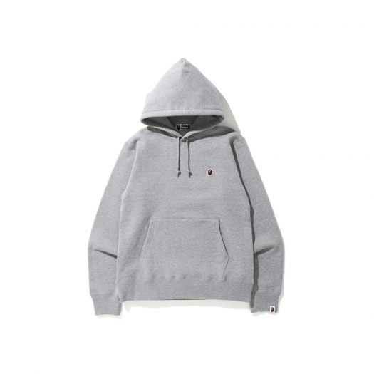 Bape Space Camo College Pullover Hoodie Grey