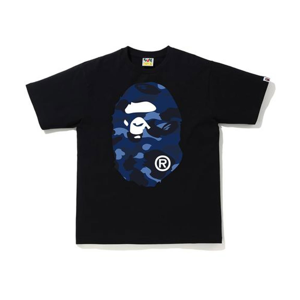 Bape Color Camo Big Ape Head T-shirt (Ss20) Black/navyBape Color Camo