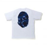 Bape Color Camo Big Ape Head T-shirt (Ss20) White/navy