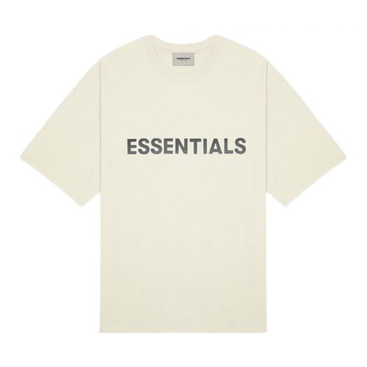 Fear Of God Essentials 3d Silicon Applique Boxy T-shirt Buttercream