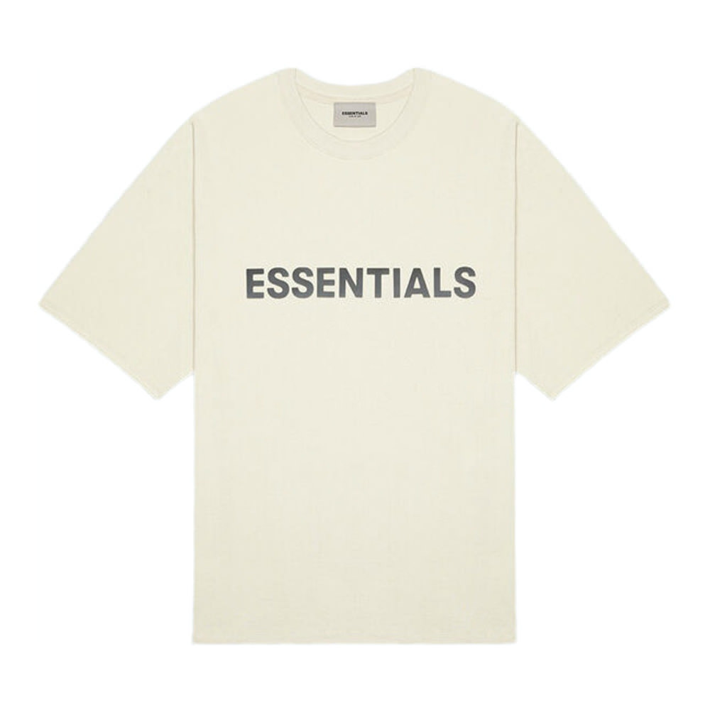Fear Of God Essentials 3d Silicon Applique Boxy T-shirt ButtercreamFear ...