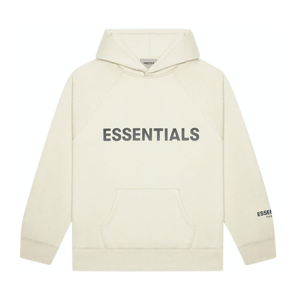 Fear Of God Essentials 3d Silicon Applique Pullover Hoodie Buttercream ...