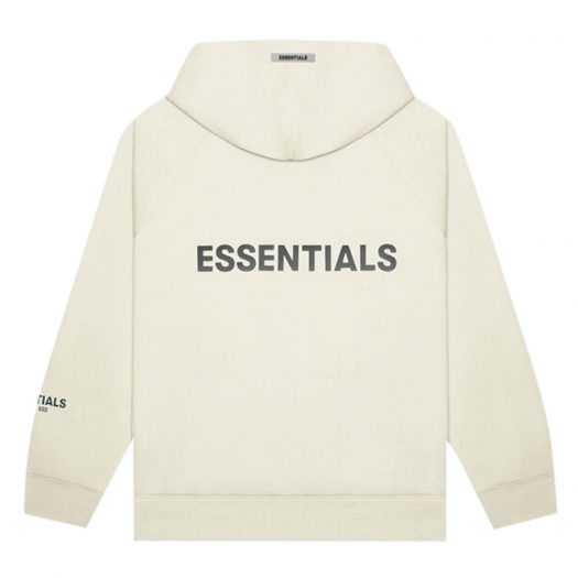 FEAR OF GOD ESSENTIALS 3D Silicon Applique Full Zip Up Hoodie Buttercream