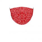 Takashi Murakami Flower Pattern Face Mask Red/White