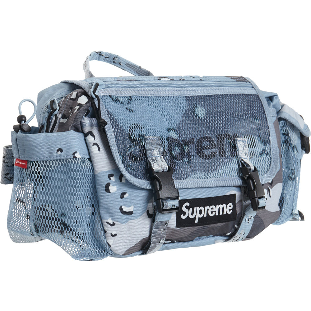 supreme blue chocolate chip camo waist bag