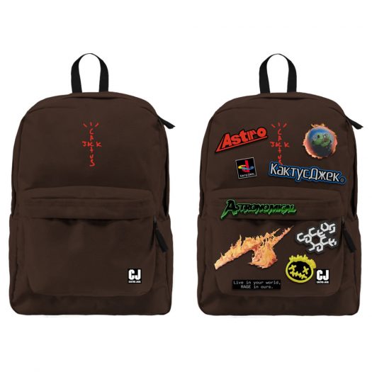 Travis Scott Cactus Jack Backpack With Patch Set Brown