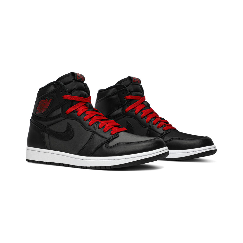 Air jordan black on sale satin