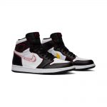 Jordan 1 Retro High Defiant White Black Gym Red