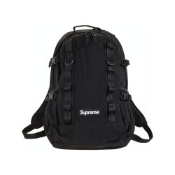 supreme black canvas backpack