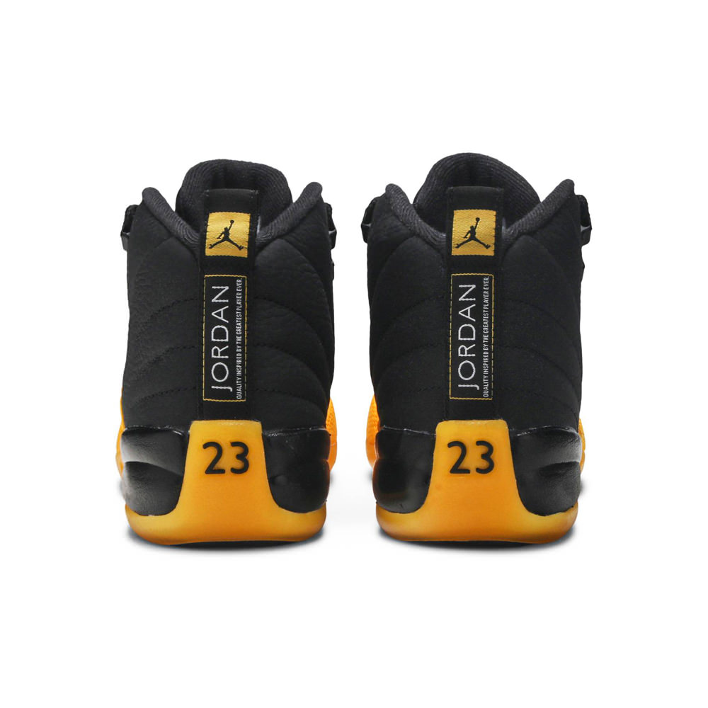 jordan 12 black and yellow gs