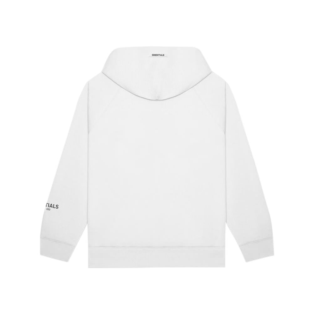 fear of god essentials white hoodie