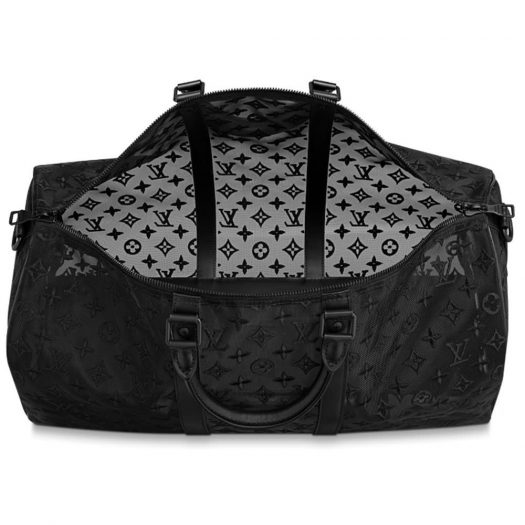 Louis Vuitton Keepall Bandouliere Monogram Mesh 50 Black