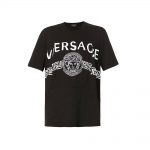 Versace Brand-print Crewneck Cotton-jersey T-shirt
