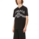 Versace Brand-print Crewneck Cotton-jersey T-shirt