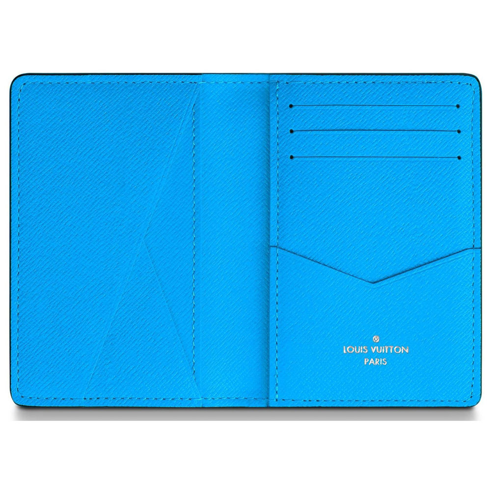 Louis Vuitton Pocket Organizer Monogram Eclipse Lagoon BlueLouis