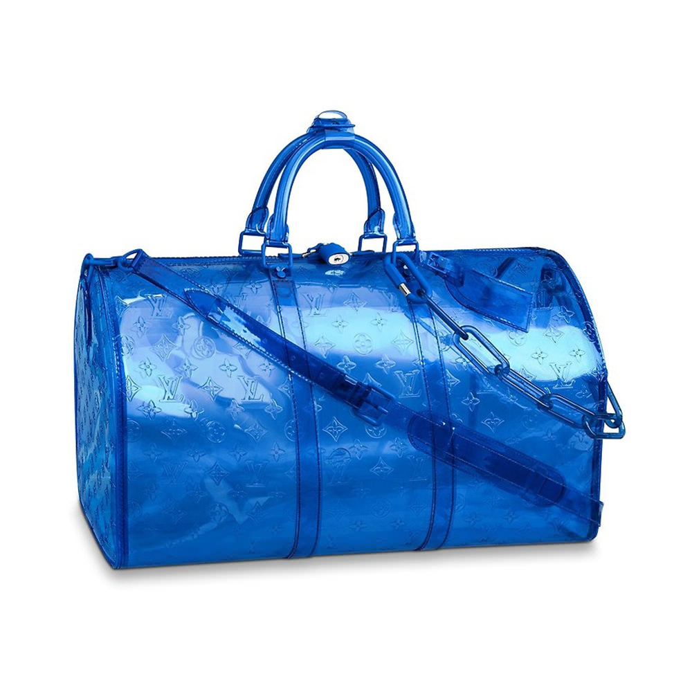 Louis Vuitton Keepall Bandouliere Bag Limited Edition Upside Down Monogram  Ink 50 Blue 11803783