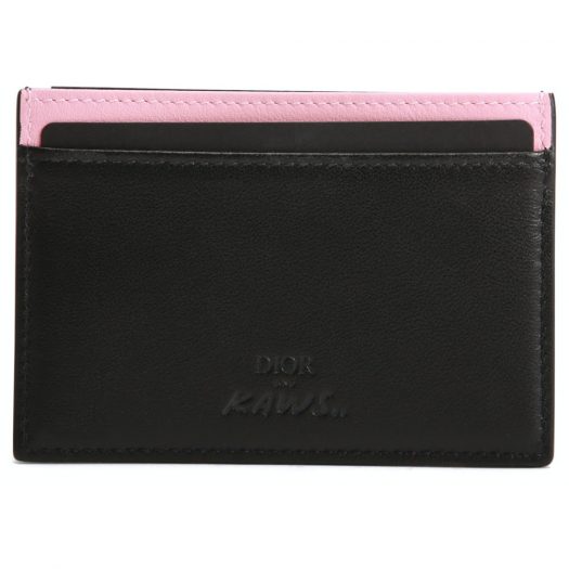 Dior x Kaws Card Holder Pink Bees Black
