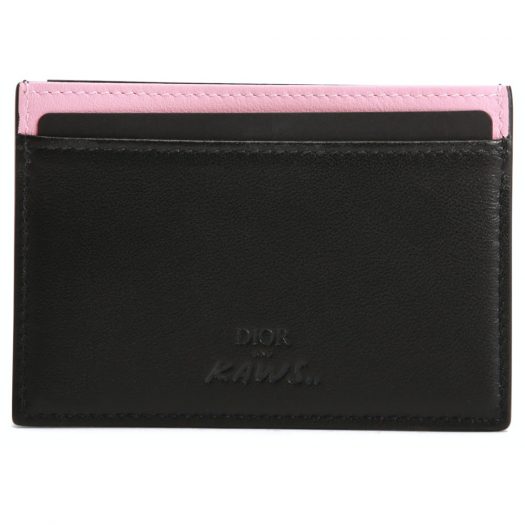 Dior x Kaws Card Holder Pink Bees Black