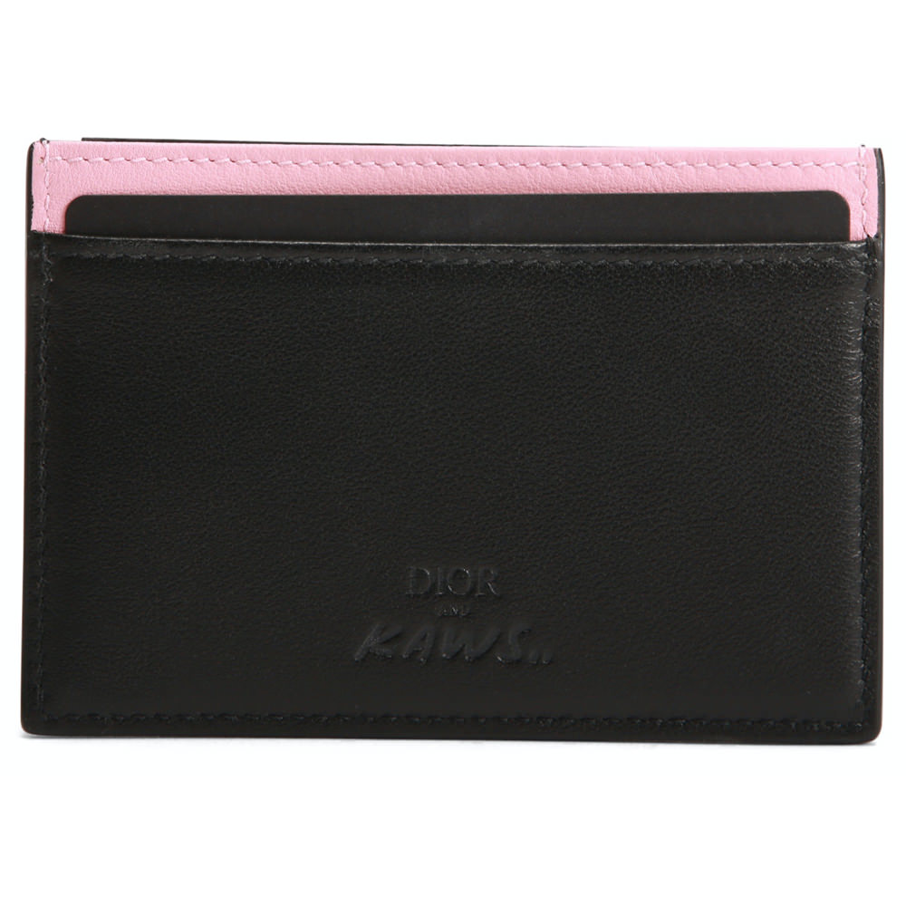 dior kaws card holder pink