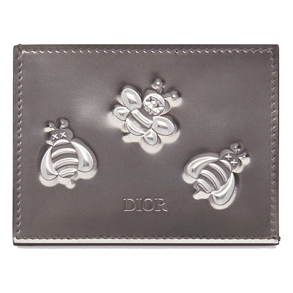 dior x kaws black card holder with yellow bees