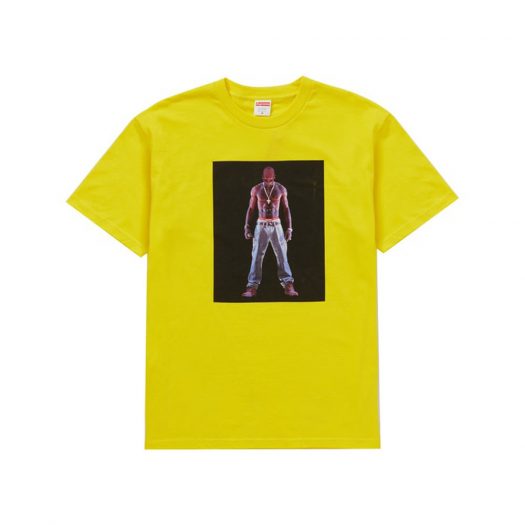 Supreme Tupac Hologram Tee Yellow