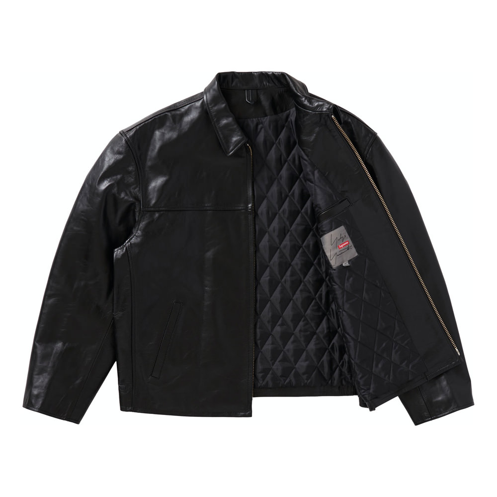 Supreme Yohji Yamamoto Leather Work Jacket BlackSupreme Yohji