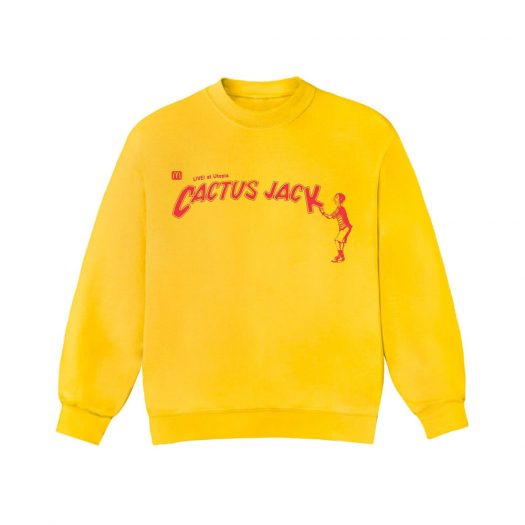 Travis Scott x McDonald's Cactus Jack Spelling Crewneck Yellow