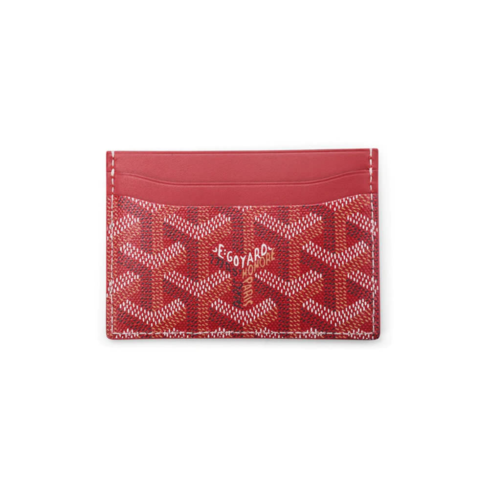 Saint sulpice leather card wallet Goyard Red in Leather - 34939625