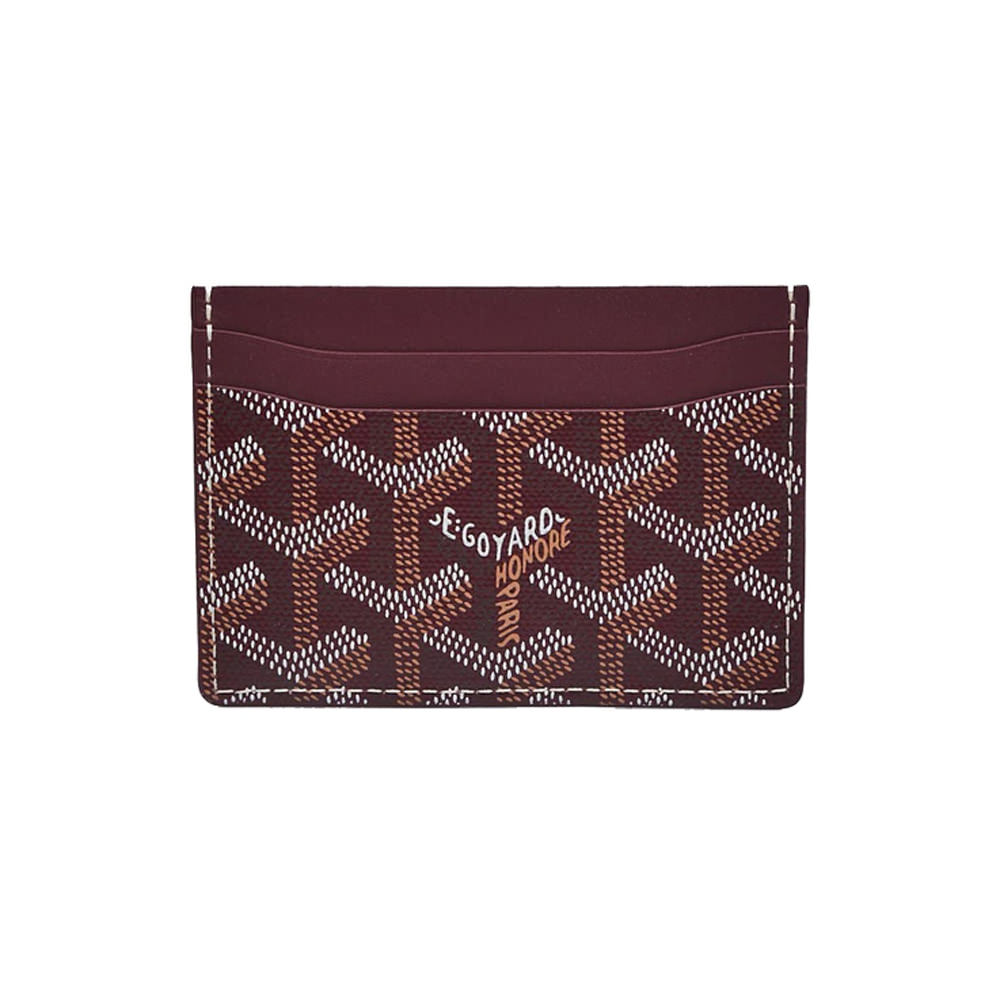 Saint sulpice leather card wallet Goyard Burgundy in Leather - 31616994