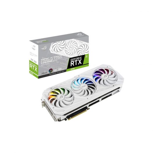 NVIDIA ASUS ROG Strix GAMING GeForce RTX 3090 24G OC Graphics Card (ROG-STRIX-RTX3090-O24G-WHITE) White