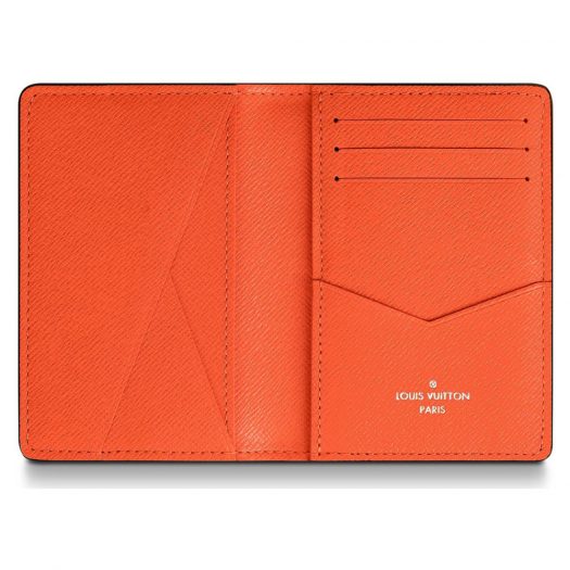 Louis Vuitton Pocket Organizer Monogram Eclipse Volcano Orange