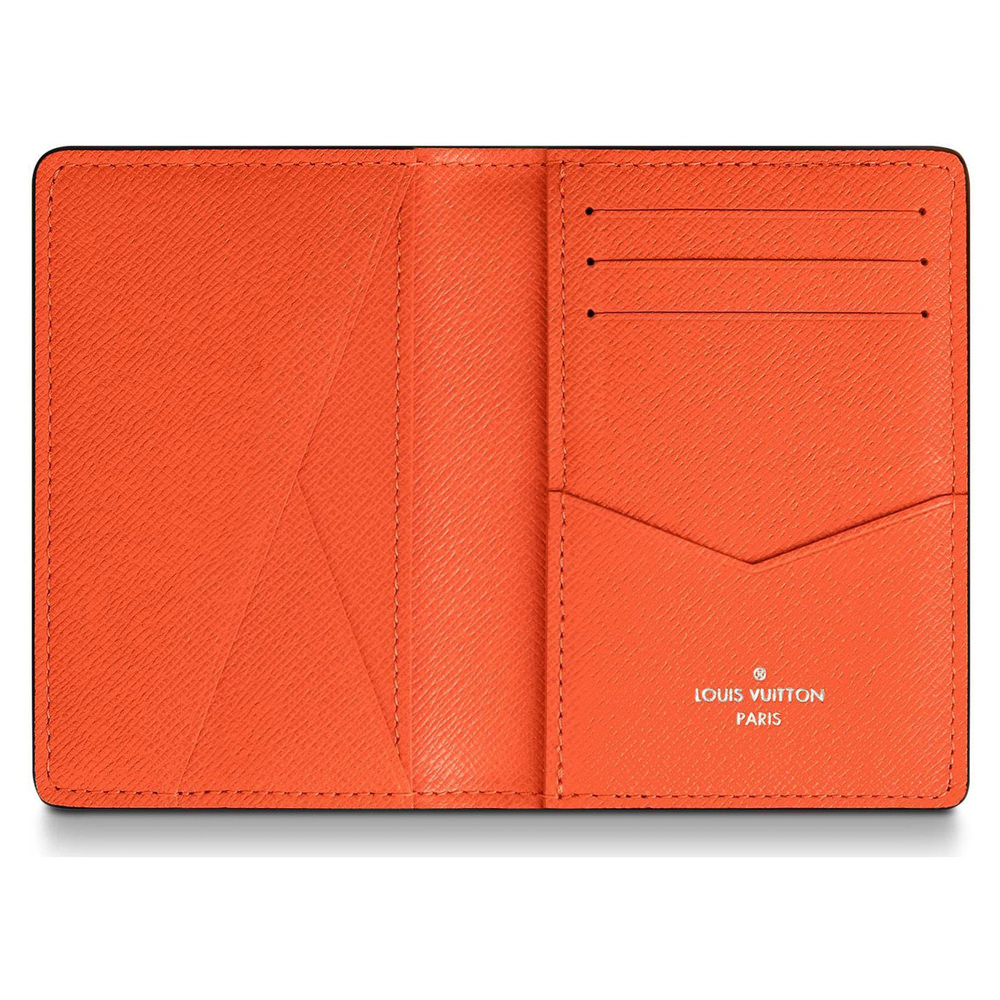 Louis Vuitton Pocket Organizer Monogram Eclipse Volcano OrangeLouis Vuitton Pocket  Organizer Monogram Eclipse Volcano Orange - OFour