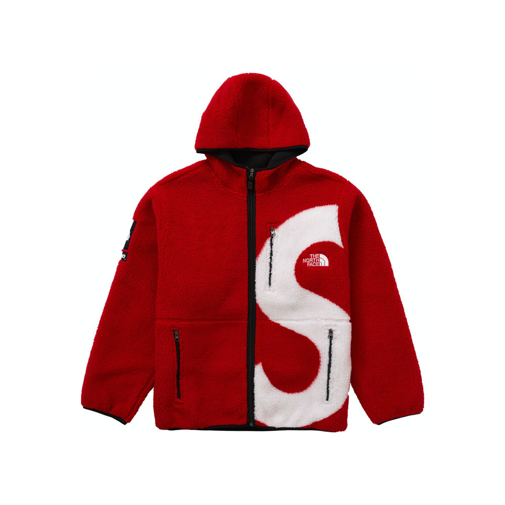 Supreme The North Face S Logo Fleece Jacket RedSupreme The North Face S  Logo Fleece Jacket Red OFour