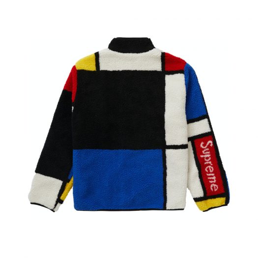 Supreme Reversible Colorblocked Fleece Jacket Red