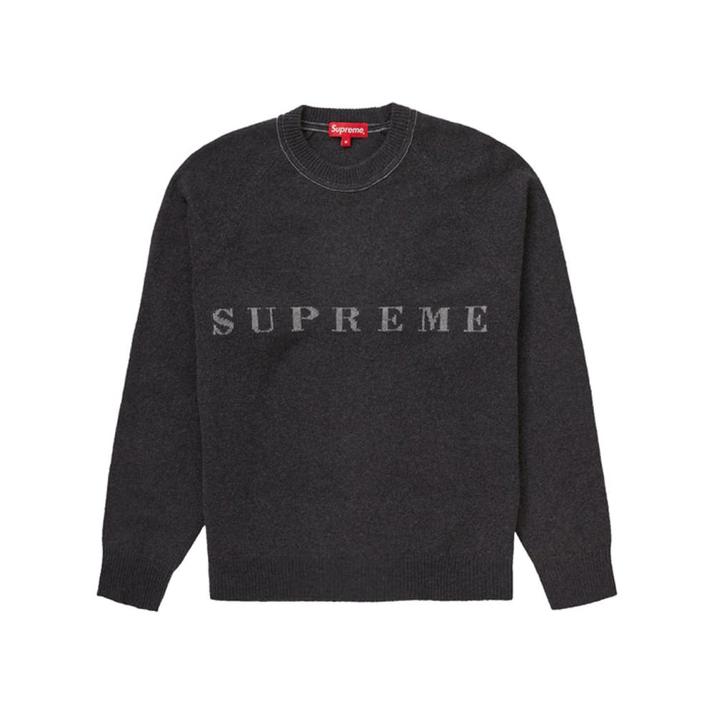 Supreme Stone Washed Sweater Black