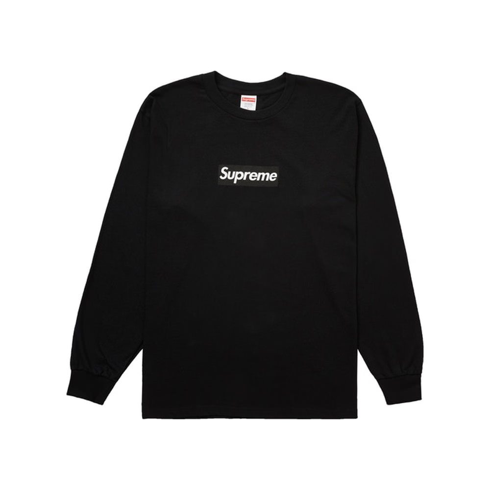 新品HOT Supreme - 黒 M Supreme Box Logo L/S Tee シュプリーム の