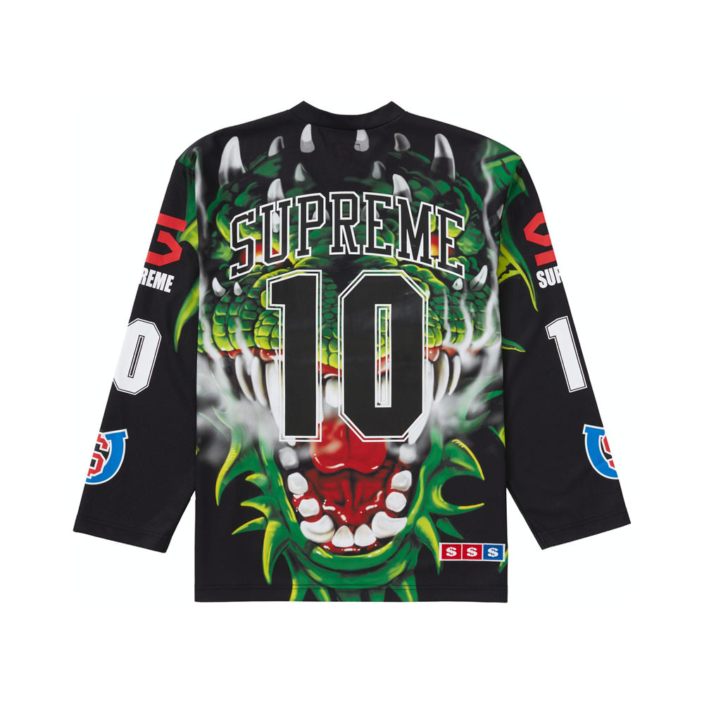 Supreme Eagle Moto Jersey Black Men's - SS22 - US