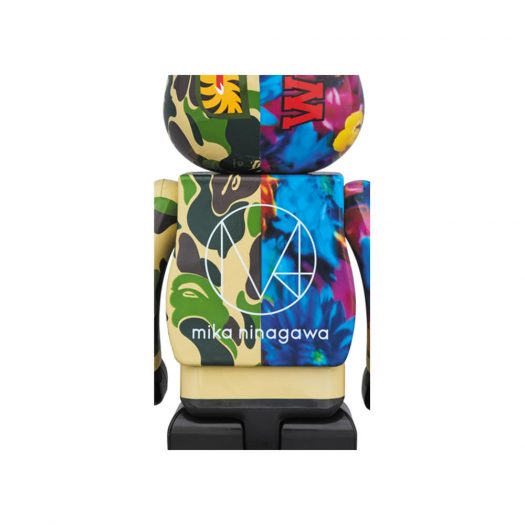 Bearbrick x Bape x Mika Ninagawa Shark 100% & 400% Set Green