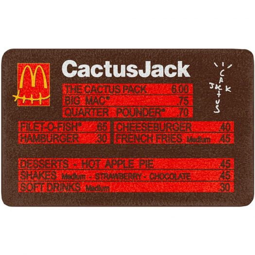Travis Scott x McDonalds CJ Menu Rug
