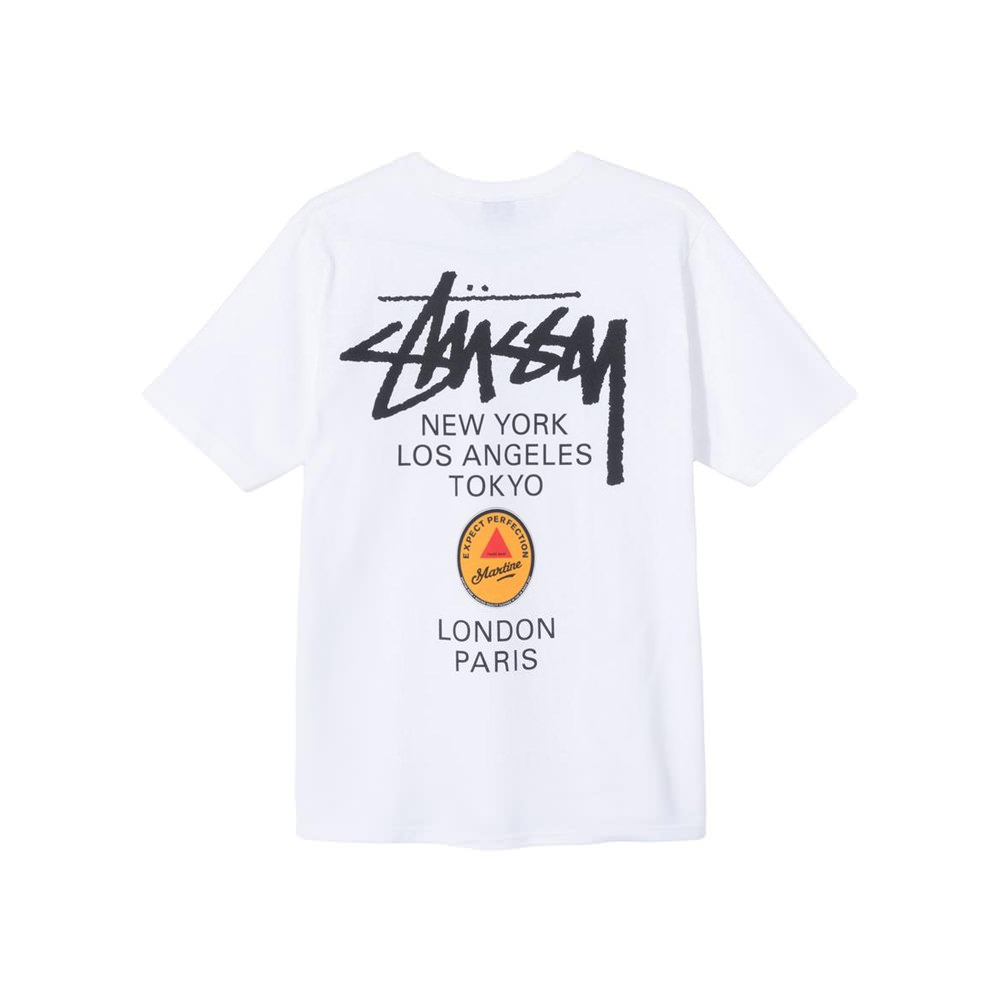 Stussy x Martine Rose World Tour Collection T Shirt WhiteStussy x