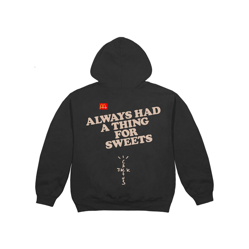 Travis Scott x McDonald s Apple Pie Hoodie Washed BlackTravis