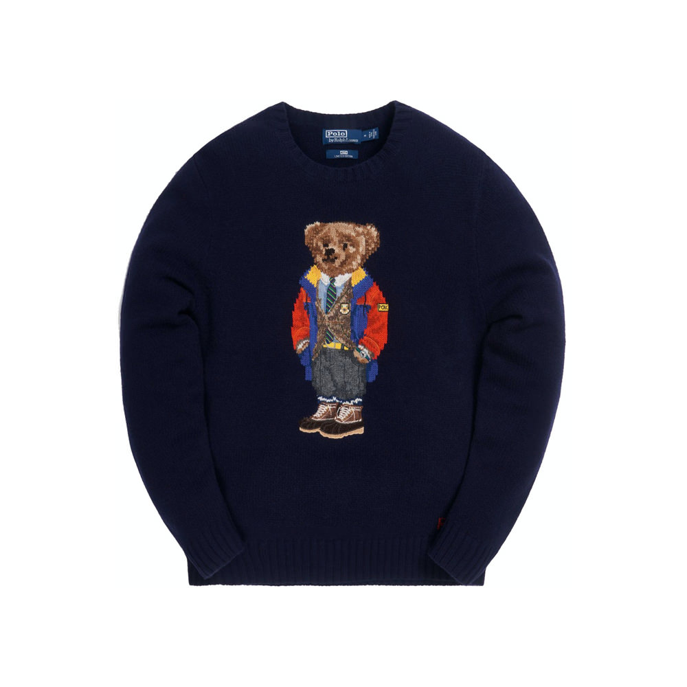 Kith x Polo Ralph Lauren Outdoor Bear Crewneck Navy