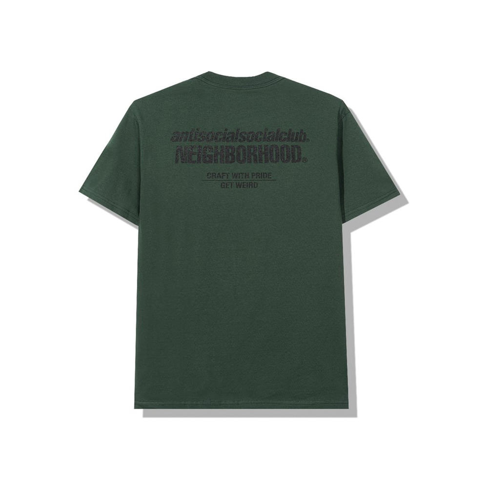 Anti Social Social Club x Neighborhood Cambered Green Tee Tee Green