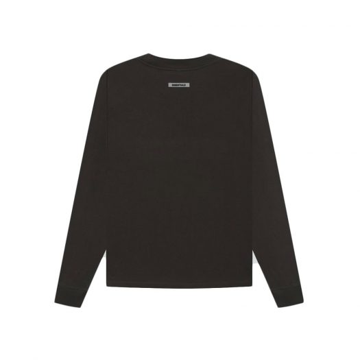 Fear Of God Essentials 3d Silicon Applique Boxy Long Sleeve T-shirt Weathered Black