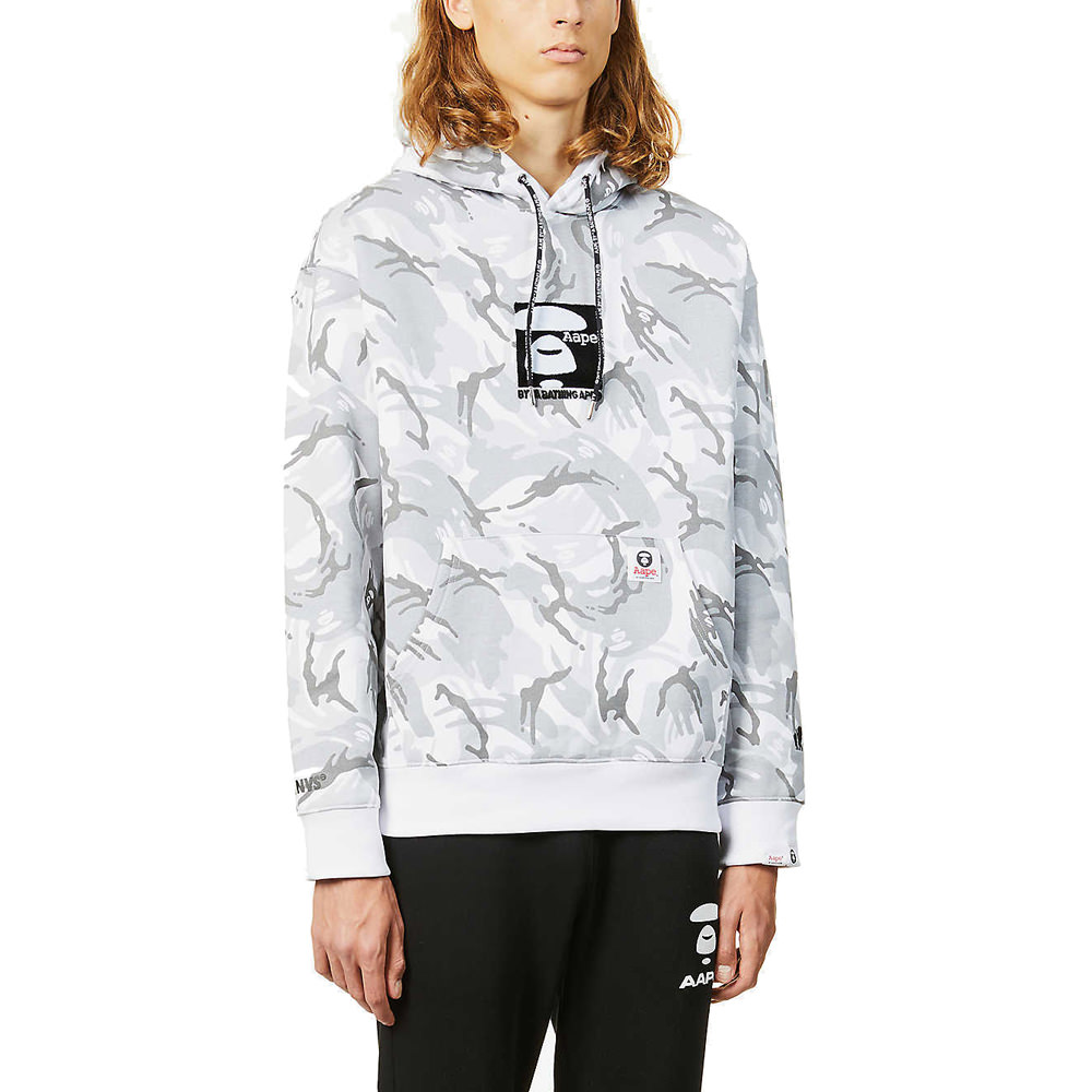 Aape Camouflage And Logo-print Cotton-blend Jersey HoodyAape Camouflage ...