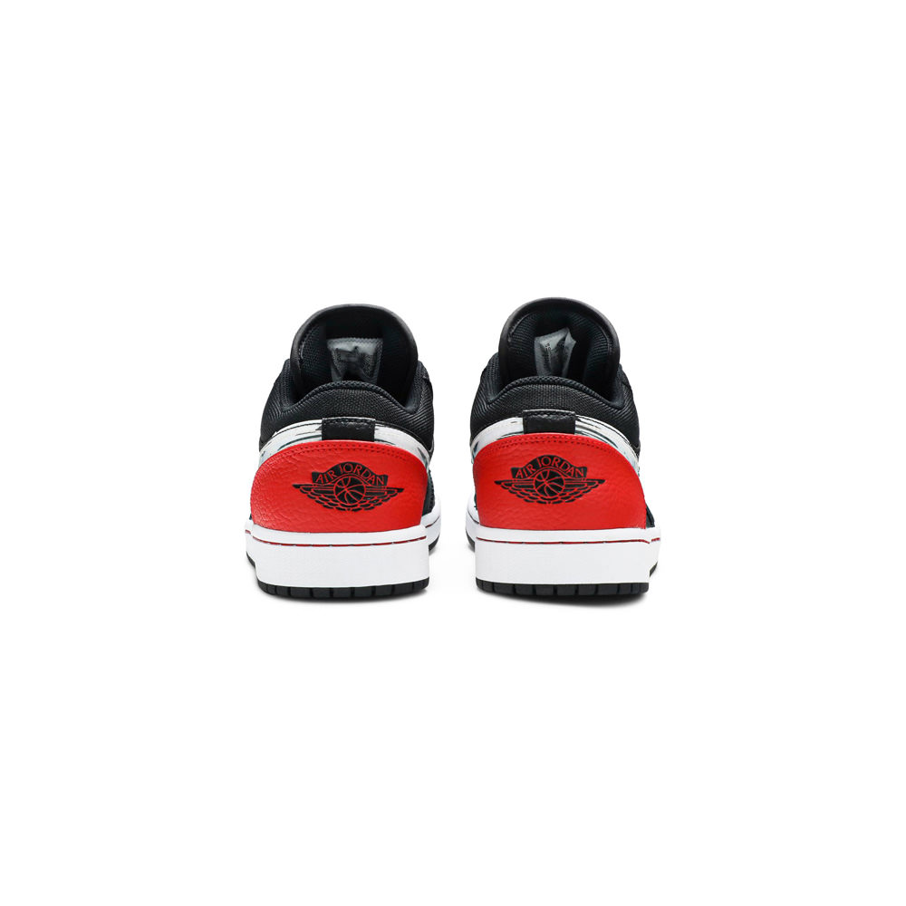 Jordan 1 Low Brushstroke Swoosh BlackJordan 1 Low Brushstroke Swoosh Black OFour