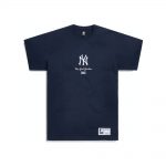 Kith For Major League Baseball New York Yankees Icon Script Box Tee Navy