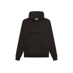 Fear Of God Essentials 3d Silicon Applique Pullover Hoodie Weathered Black
