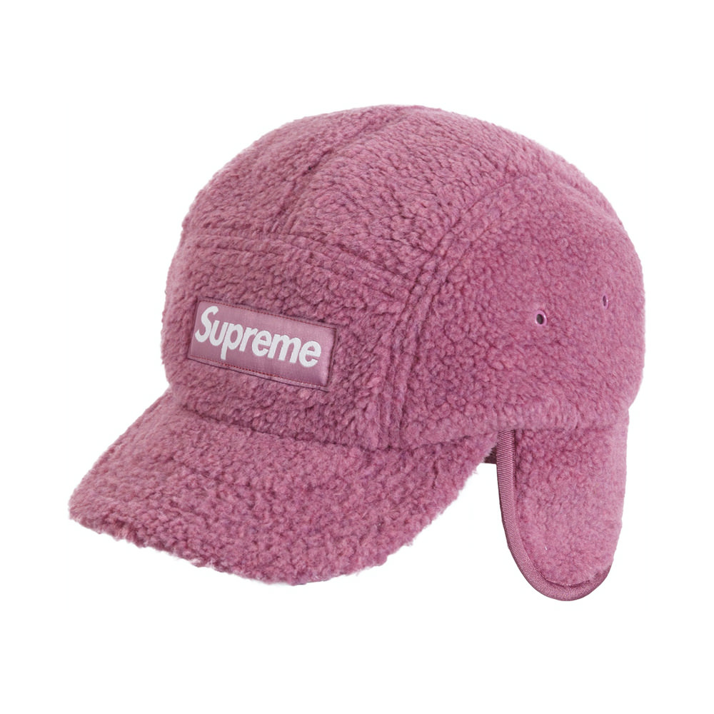 Supreme Deep Pile Earflap Camp Cap Dusty PinkSupreme Deep Pile